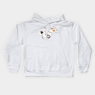 Astronaut Falling Illustration Kids Hoodie